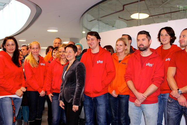 Sonja Wehsely ist stolz auf das engagierte sam hbh Team