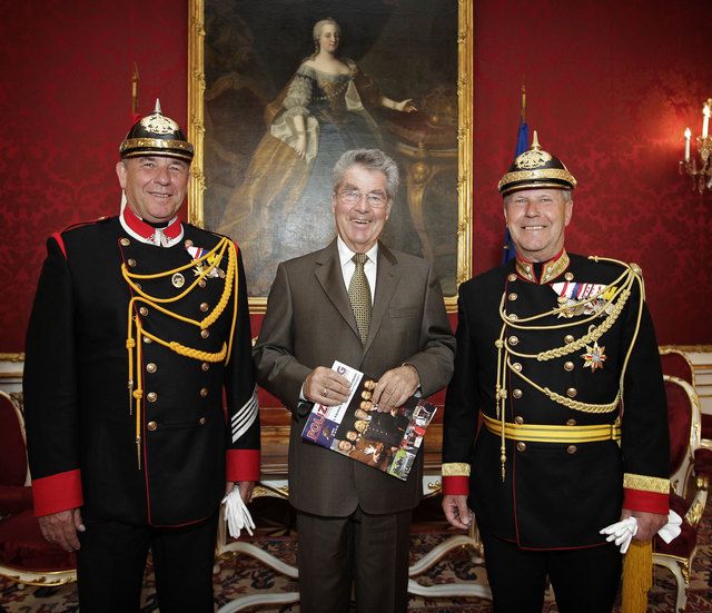 Beim Besuch des Österreichischen Bundespräsidenten Heinz Fischer in der Wiener Hofburg