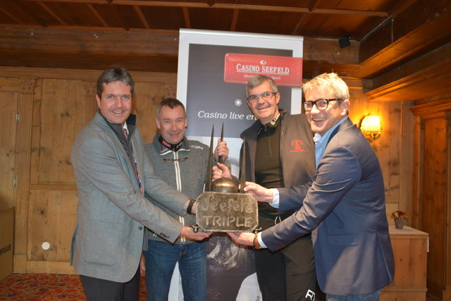 Casino-Dir. Robert Frießer, Ernst Vettori (ÖSV), Bgm. und OK-Chef Werner Frießer und TVb-Dir. Markus Tschoner. | Foto: Larcher