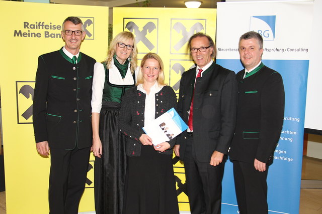 Christian Kirchsteiger, Andrea Konrath, Maria Brugger, Erhard Lausegger und Helmut Papst informierten (v.l.).