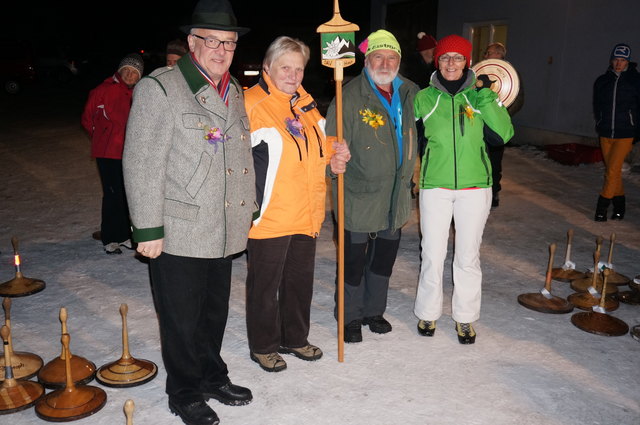 Herbert Guschelbauer, Paula Walcher, Friedl Walcher und Elfriede Tscherner (v. l.).