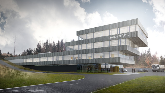 Erste Illustration: So wird der Neubau aussehen. Im Expansionsfall kann aufgestockt werden