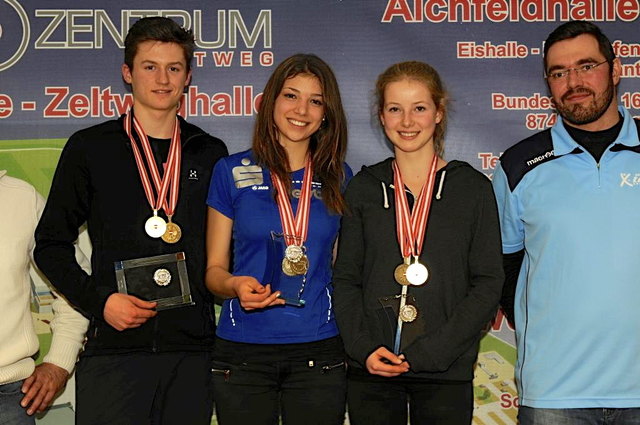 Felix Gall, Lea Amort und Tanja Oberegger sicherten sich den Mannschaftstitel für den RC Figaro Lienz. | Foto: Winfried Fuchs