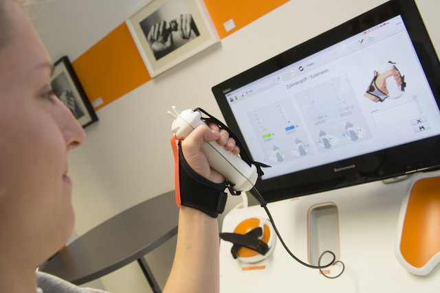 Das Therapiegerät Pablo, von Tyromotion entwickelt, wurde mit 14.500 Euro von Brüssel unterstützt. Insgesamt kostete die Entwicklung knapp 150.000 Euro. | Foto: Land Steiermark/A 12