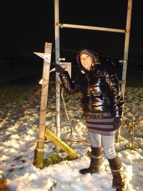 Die Beschriftung der Strecke war im Finstern schlecht zu sehen...