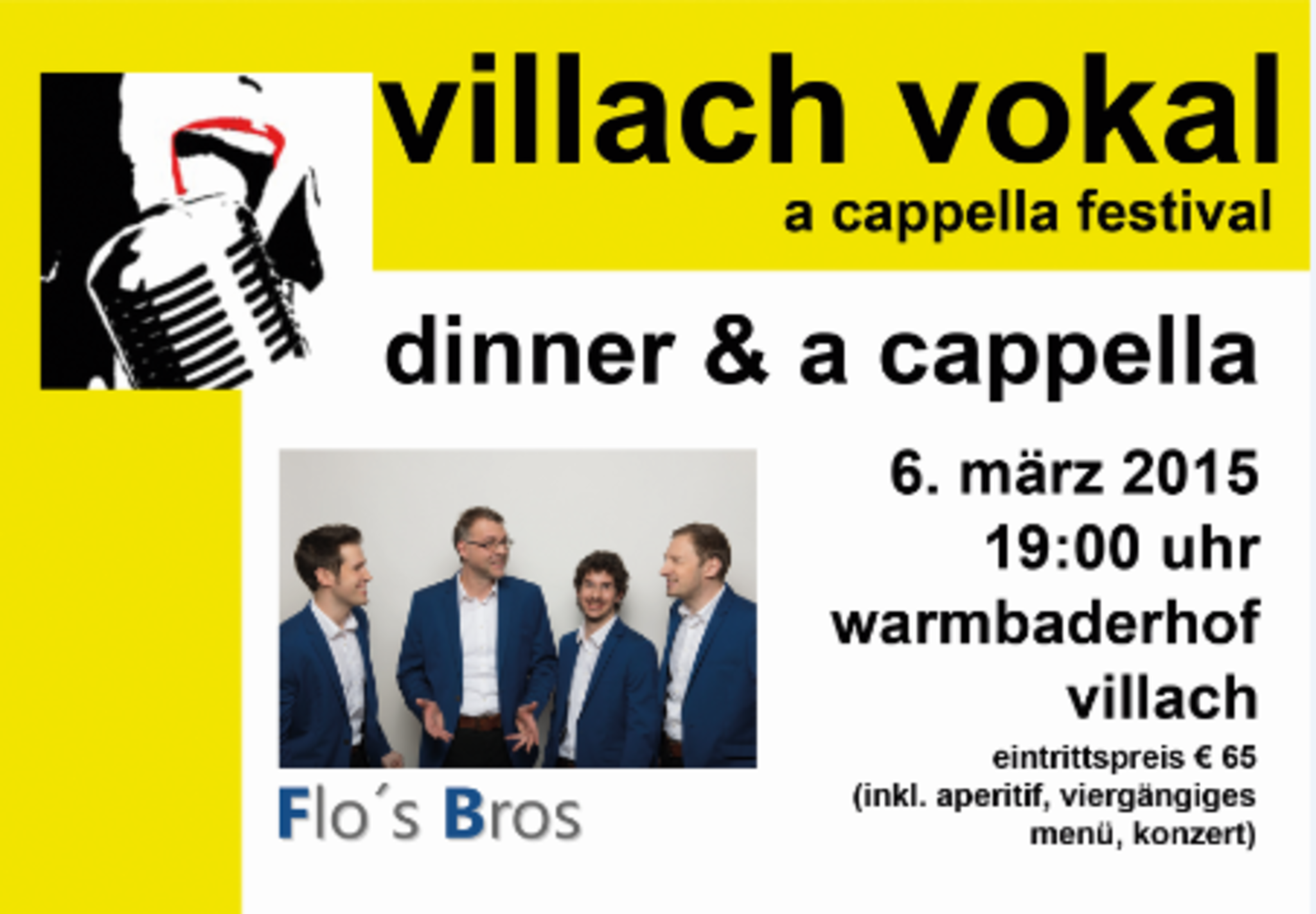 Villach Vokal Dinner und A Cappella im Warmbaderhof Feldkirchen