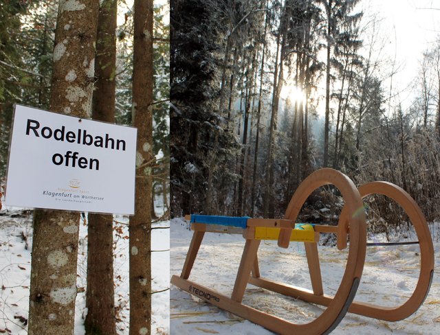 Rodelbahn in Viktring ist geöffnet