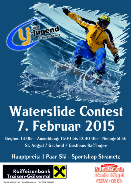 Einladung zum Waterslide Contest 2015 | Foto: Landjugend St. Aegyd/Hohenberg