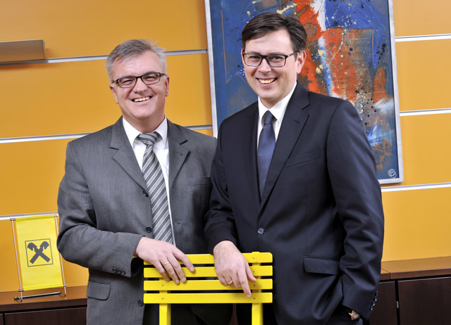 Das neue Führungsduo der Raiffeisenbank ab 1. März: Peter Wippel (links) und Andreas Draxler | Foto: Raiffeisenbank Leibnitz