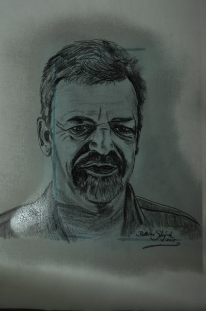 Anton Steffan - Zeichnung Kohle: Bettina Strejcek