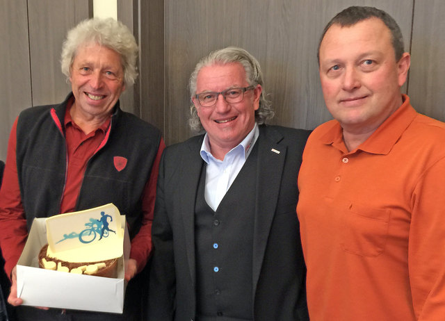 Joschi Schlögl, Präsident Walter Zettinig (ÖTRV), Julius Skamen (TRVT) . Foto: ÖTRV