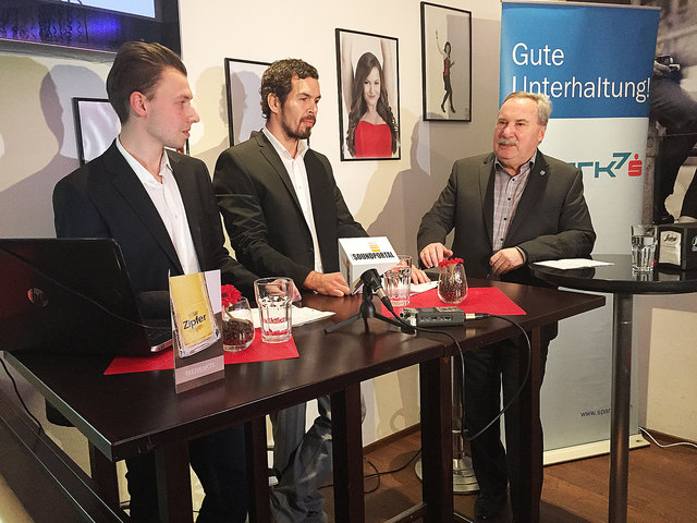 RK Hans Straßegger mit den Organisatoren Grundauer und Petermann.