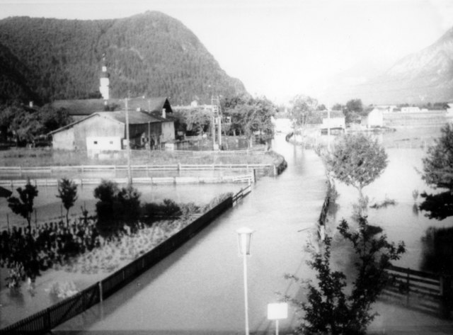 Radfeld beim Hochwasser 1965