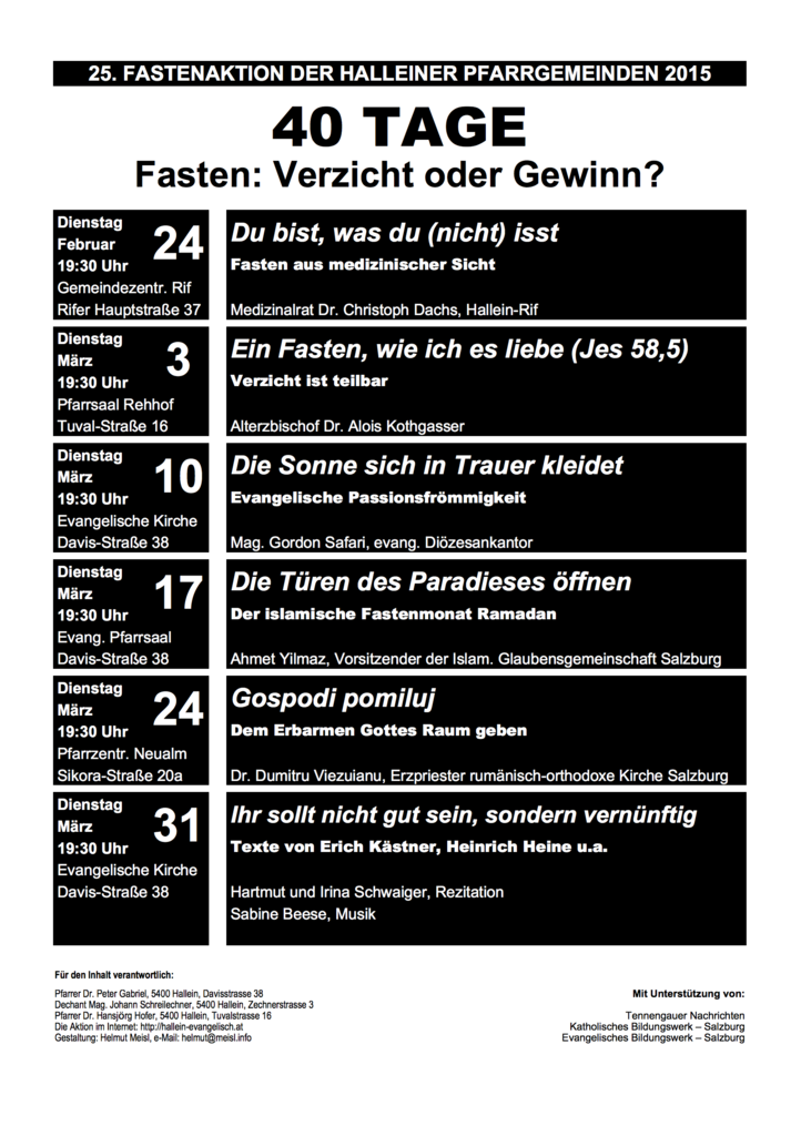 Fasten Thema Auf Meinbezirk At