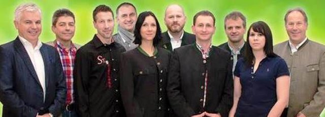 v.l.n.r.: Mag. Alexander Gaisch (Sicherheit), Franz Böheim (Öffentlicher Dienst), Dietmar Weinstein (Sport & Budget), Manfred Nußbaum (Landwirtschaft), Mag. Ursula Windisch (Wirtschaft), Siegfried Windisch (Wirtschaft), Thomas Gollner (ÖVP-Spitzenkandidat), Josef Schusteritsch (Landwirtschaft), Kathrin Medowitsch (Jugendkandidatin) und Peter Kirchengast (Arbeitnehmer).