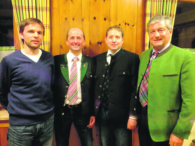 Ortsparteitag der ÖVP Krakau. Andreas Knapp, Gerhard Stolz, Michael Esterl und Herbert Siebenhofer (von links). Foto: ÖVP
