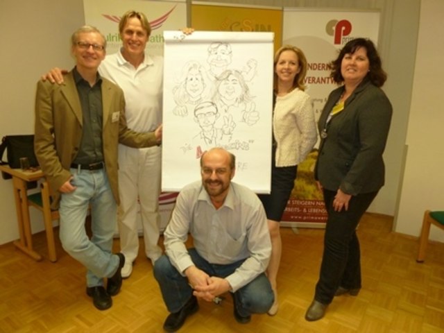VeranstalterInnen (v re n li): Netzwerk SINWIN, SINWIN, Mag.a Claudia Schenner Klivinyi, Ulrike Sabathy (Ulrike Sabathy Unternehmensservice), Gerry Lagler, Manfred Grössler, Gerhard Maier (Primawera)