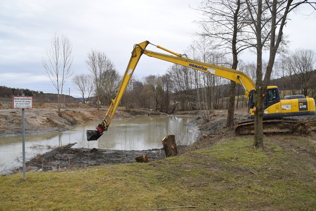 Die verbreiterte Wasserfläche bei der Landhofmühle in Windisch Minihof drohte teilweise zu verlanden.