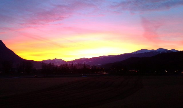 Ein Sonnenaufgang wie in südlichen Ländern war am 09.03.2015 zu sehen...