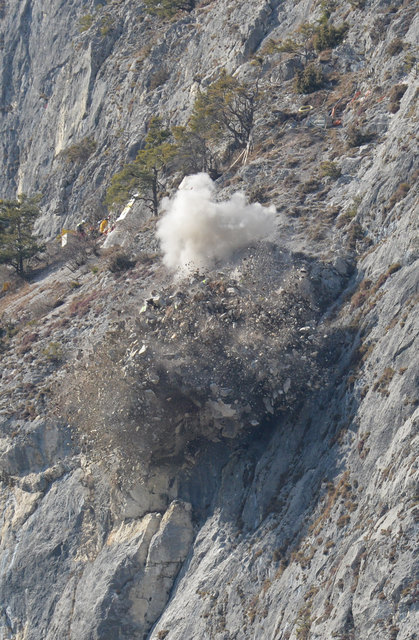 Sprengung am Montag Nachmittag | Foto: ZOOM-Tirol