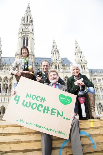 Die steirischen Touristiker freuen sich schon auf ihren frühlingshaften Auftritt in der Bundeshauptstadt. | Foto: Steiermark Tourismus