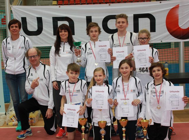 Die sieben Nachwuchs-Leichtathleten konnten in Linz von ihrem Können überzeugen. | Foto: KK