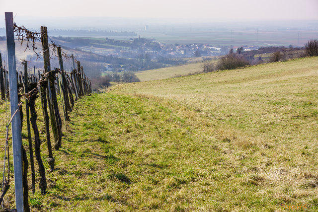 Ein erster Ausblick in die leider etwas dunstige Landschaft