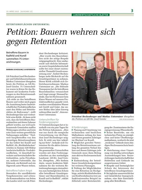Petition gegen Retention