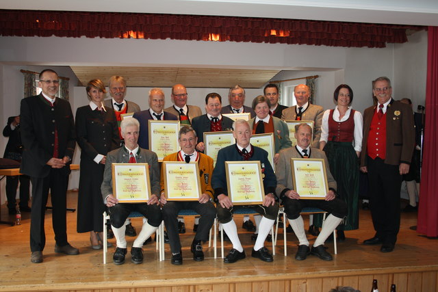 Die Jubilare für 50 und 55 Jahre