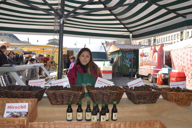 Lena Wallner vom Hirschenhof-Papst ist seit etwa eineinhalb Jahren Standlerin am Bio-Eck.