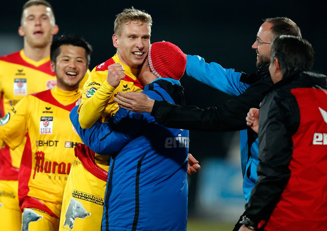 David Poljanec erzielte gegen Hartberg sein erstes Tor für die Falken. | Foto: Foto: GEPA