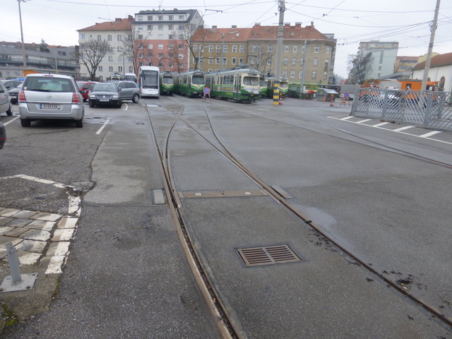 Diese Weiche der Remise 1 in der Steyrergasse ist kalt...