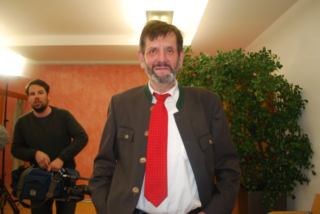 Rochus "Che" Münzer von der SPÖ freute sich trotz der Niederlage in der zweiten Bürgermeister-Stichwahl in Preitenegg