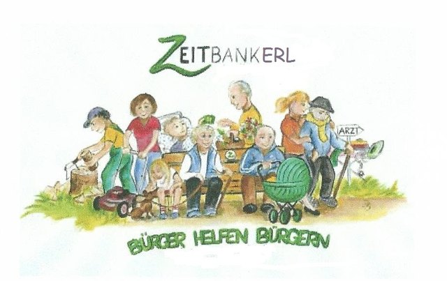 Aufkleber der Zeitbankerl - Initiative