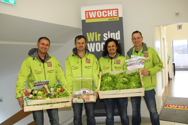Manfred Nussbaum, Andreas Reiter, Bernhard Gogg und Markus Hillebrand besuchten die WOCHE-Redaktion.