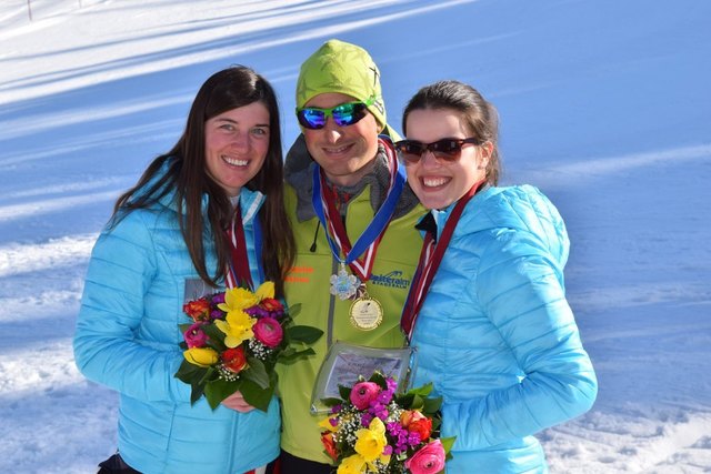 Meinhard Trinker, Denise und Marina Herzmayer erbrachten bei der EM starke Leistungen. | Foto: Trinker