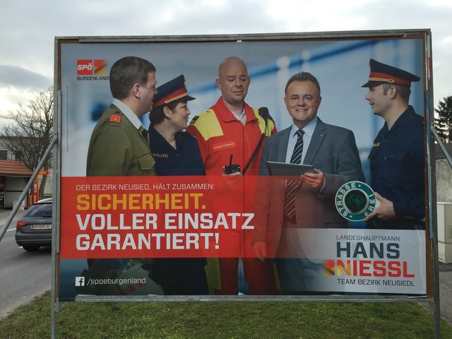 Die ersten Wahlplakate kommen von der SPÖ, die auch als erste Partei mit einer Wahlauftaktveranstaltung startet. | Foto: Gsellmann