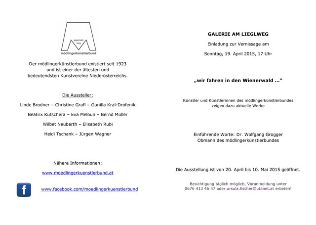 Einladung zur Vernissage "wir fahren in den Wienerwald..."