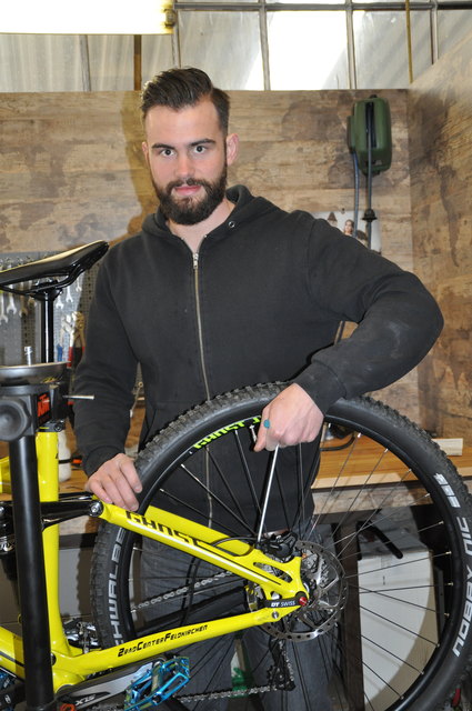 Fahrradtechniker Eric Preiml