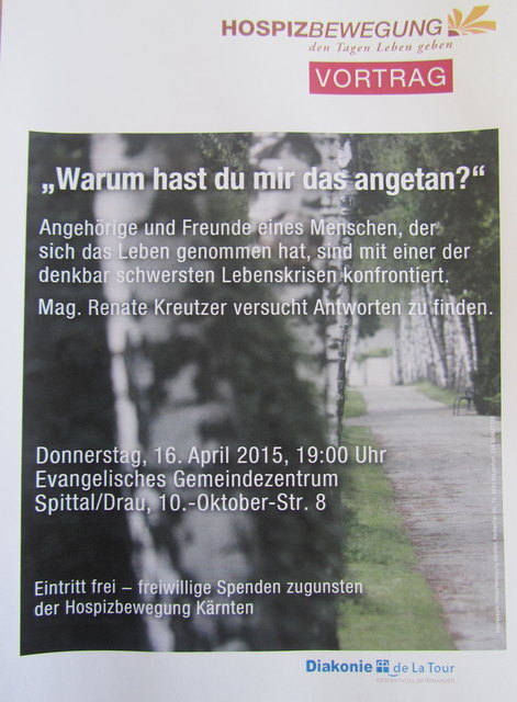 Renate Kreutzer spricht über das Thema "Selbstmord" und die Folgen für Angehörige | Foto: KK