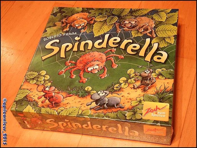 SPINDERELLA von Roberto Fraga im ZOCH Spiele-Verlag, für Kids ab 6 Jahren, spielbar für 2 bis 4 Spieler in etwa 20 Minuten