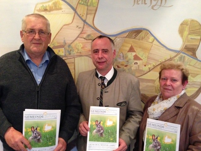 Ortsvorsteher Johann Steininger, Bgm. Roman Sigmund, Ortsvorsteherin Anna Skladany. | Foto: privat