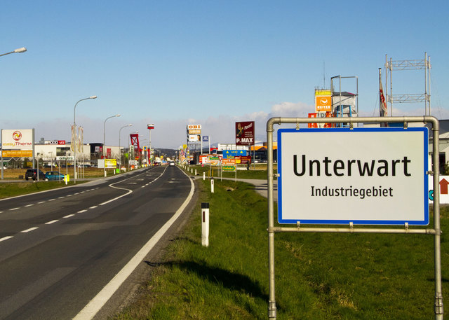 Das Industriegebiet Unterwart ist wichtiger Arbeitgeber für die gesamte Region