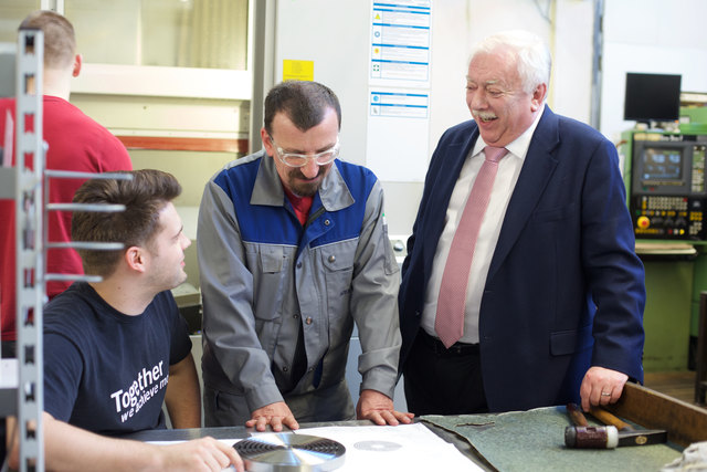 Bürgermeister Michael Häupl auf Betriebsbesuch beim Technologieunternehmen  Hoerbiger in der Braunhubergasse in Wien-Simmering. | Foto: SPÖ Wien