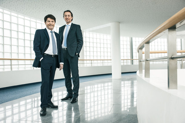 Die beiden Salzburg AG-Vorstände August Hirschbichler und Leonhard Schitter. | Foto: Salzburg AG/Manuel Übler