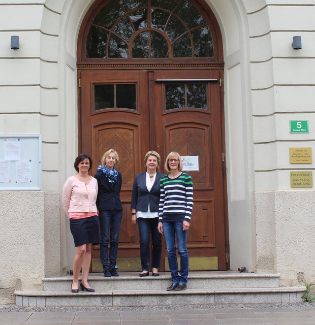 (V.l.n.r.) Dir. Lydia Kalcher, Dir. Heidemarie Klamminger, S.Dirn. Barbara Schmidt-Maier und Barbara Kulmer freuen sich auf einen Aktionstag in der Europa-Allee