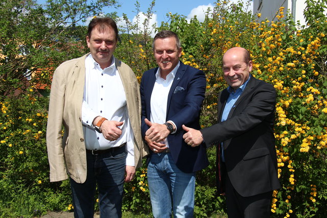 LAbg. Anton Kogler, NR Mario Kunasek und Erich Hafner (v.r.) gehen optimistisch in die Landtagswahl.