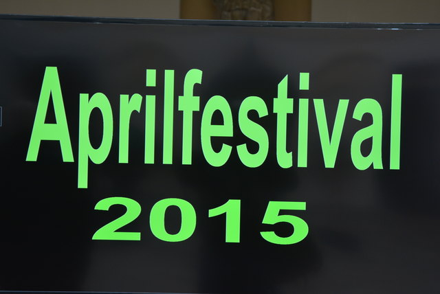 Bei der Vernissage, "Aprilfestival 2015" auf Schloss Freiberg zeigten elf Künstler Gegenwartskunst.
