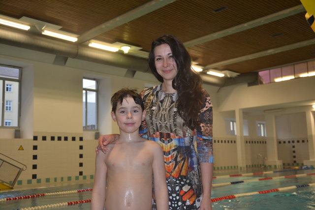 Anton mit seiner stolzen Mutter Anna.