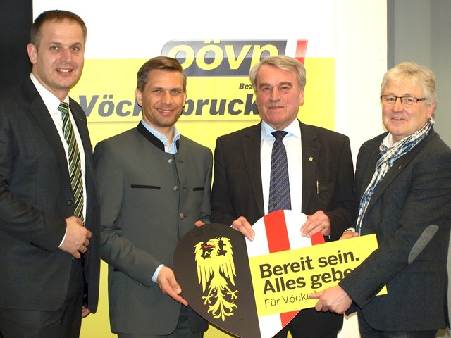 Christian Mader, Wolfgang Hattmannsdorfer, Karl Staudinger, Anton Hüttmayr (v.l.) | Foto: ÖVP Schwanenstadt